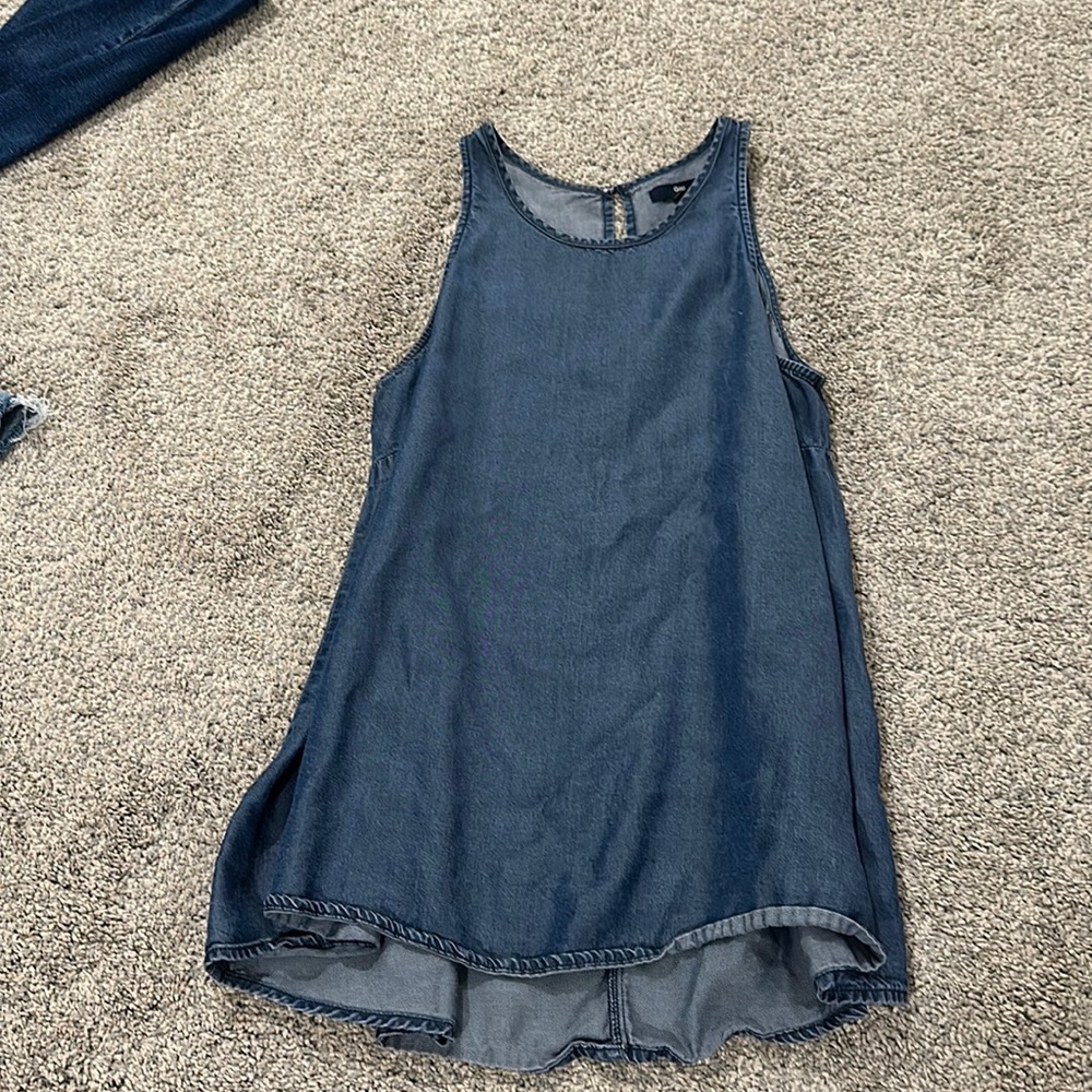 Gap - Chambray sleeveless halter - dark denim color